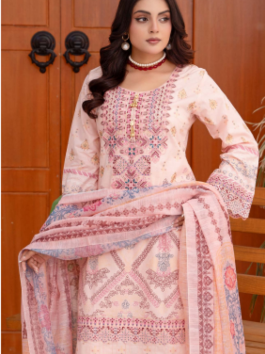 3-Piece Embroidered Lawn Suit